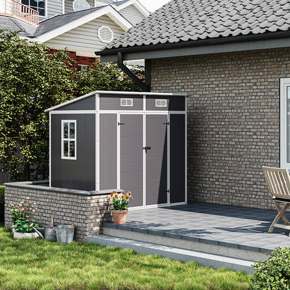 6x4FT Outdoor Plastic Garden Storage Shed