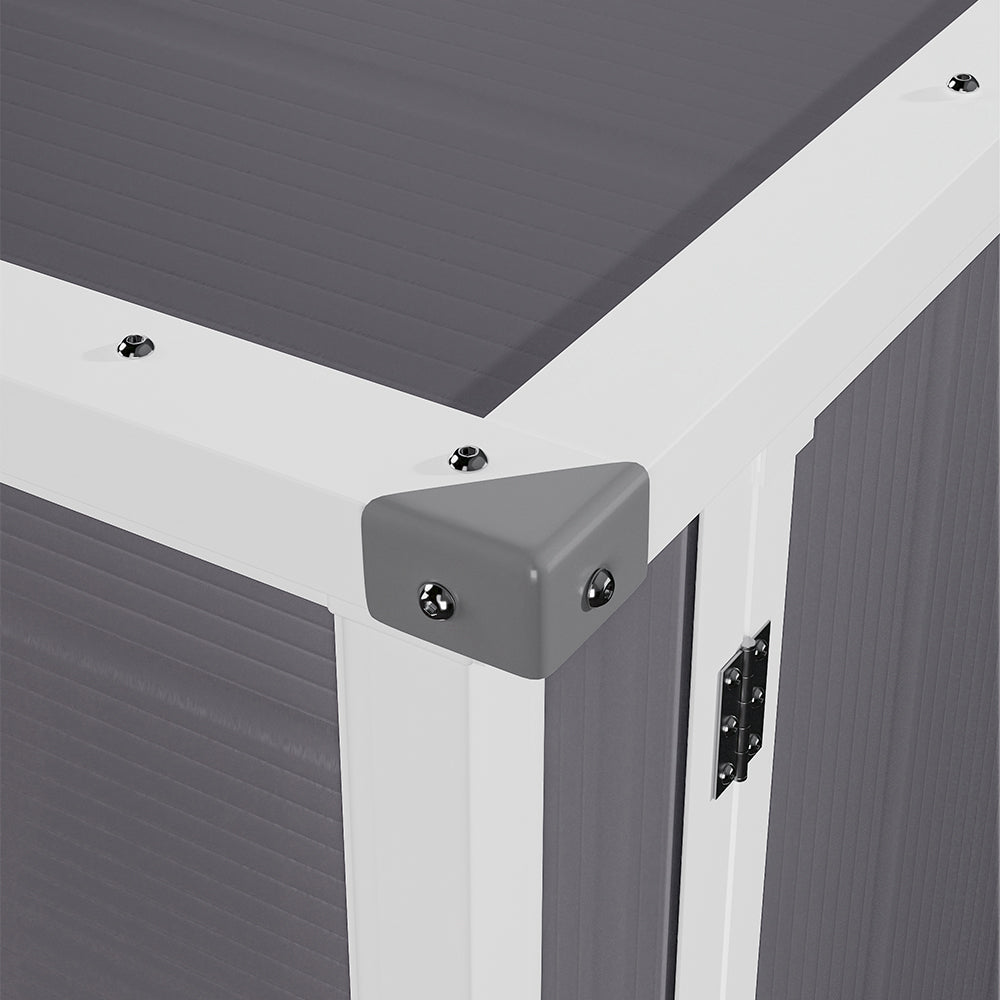 5x2ft Grey Aluminum Alloy Garden Bin Storage Shed