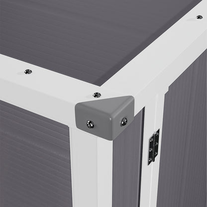 5x2ft Grey Aluminum Alloy Garden Bin Storage Shed