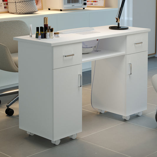 Wheeled Manicure Table with Electric Dust Extractor