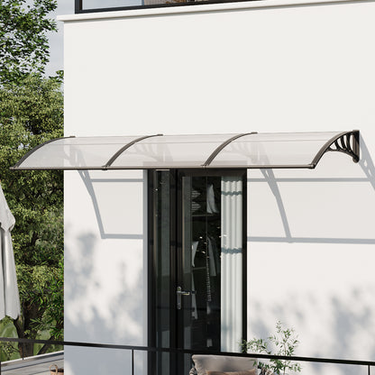 Transparent Outdoor Door Canopy Window Awning with Drainage Channel