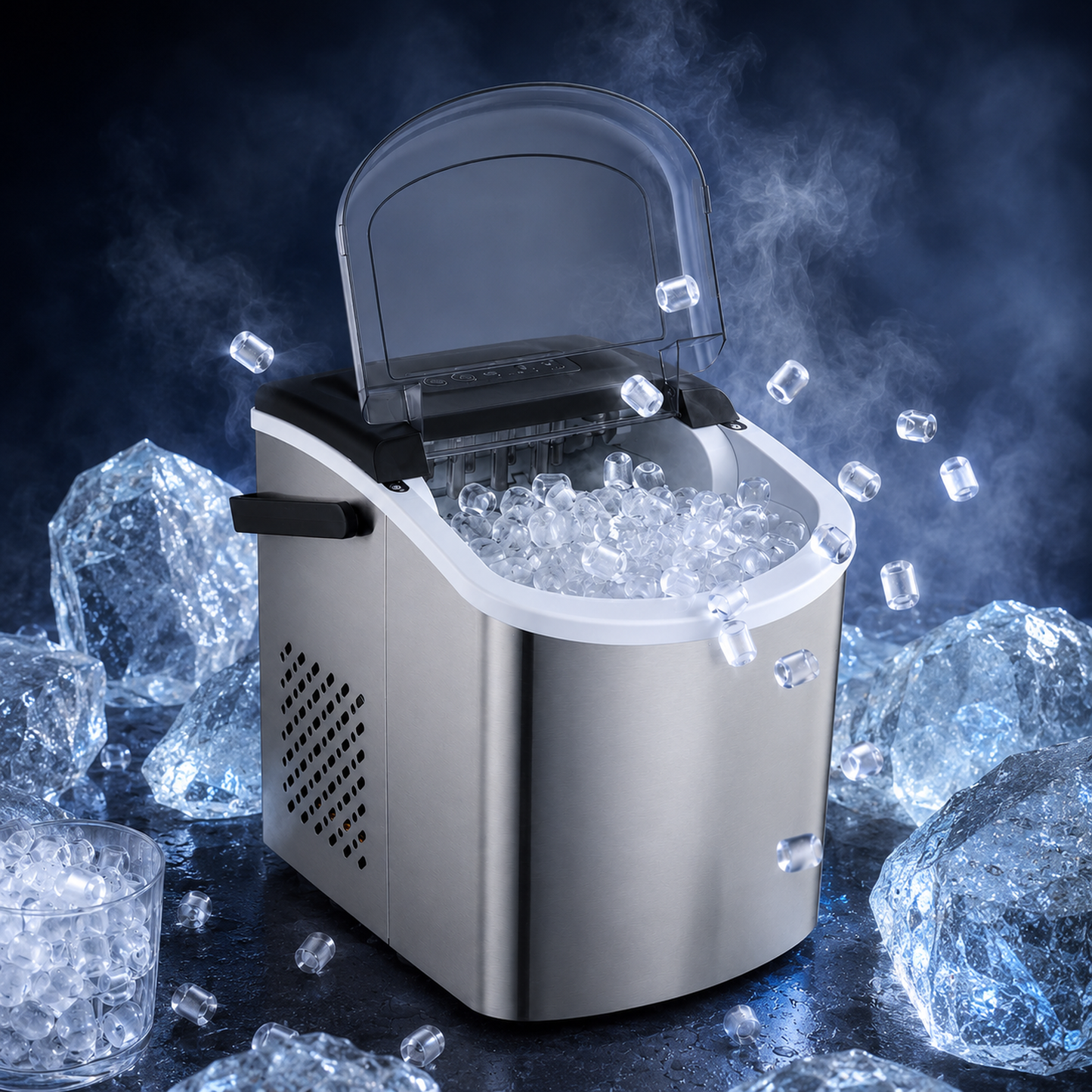 Countertop Bullet Ice Maker with Handle