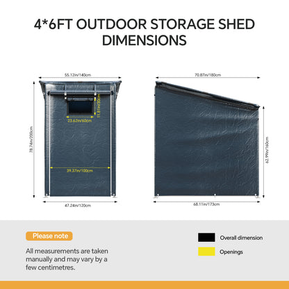 Outdoor Garden Storage Shelter with Roll-Up Zipper Door