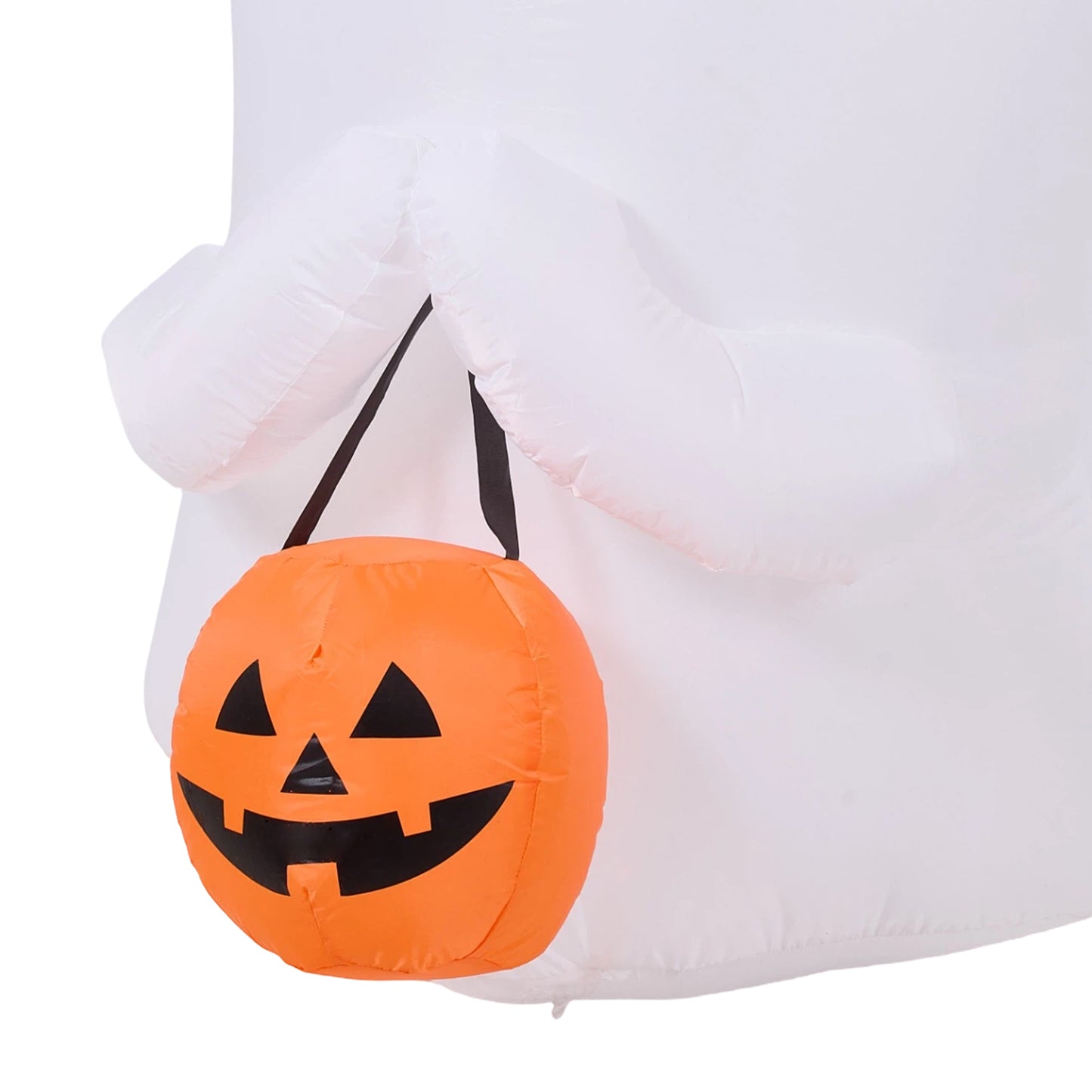 3 FT Halloween Inflatable Ghost Holding Pumpkin Bucket with LED Lights
