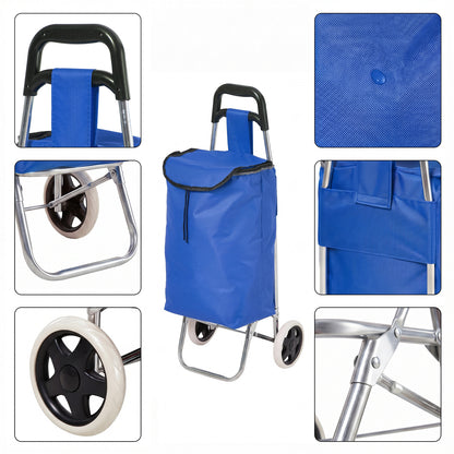 Portable 2-Wheel Shopping Trolley