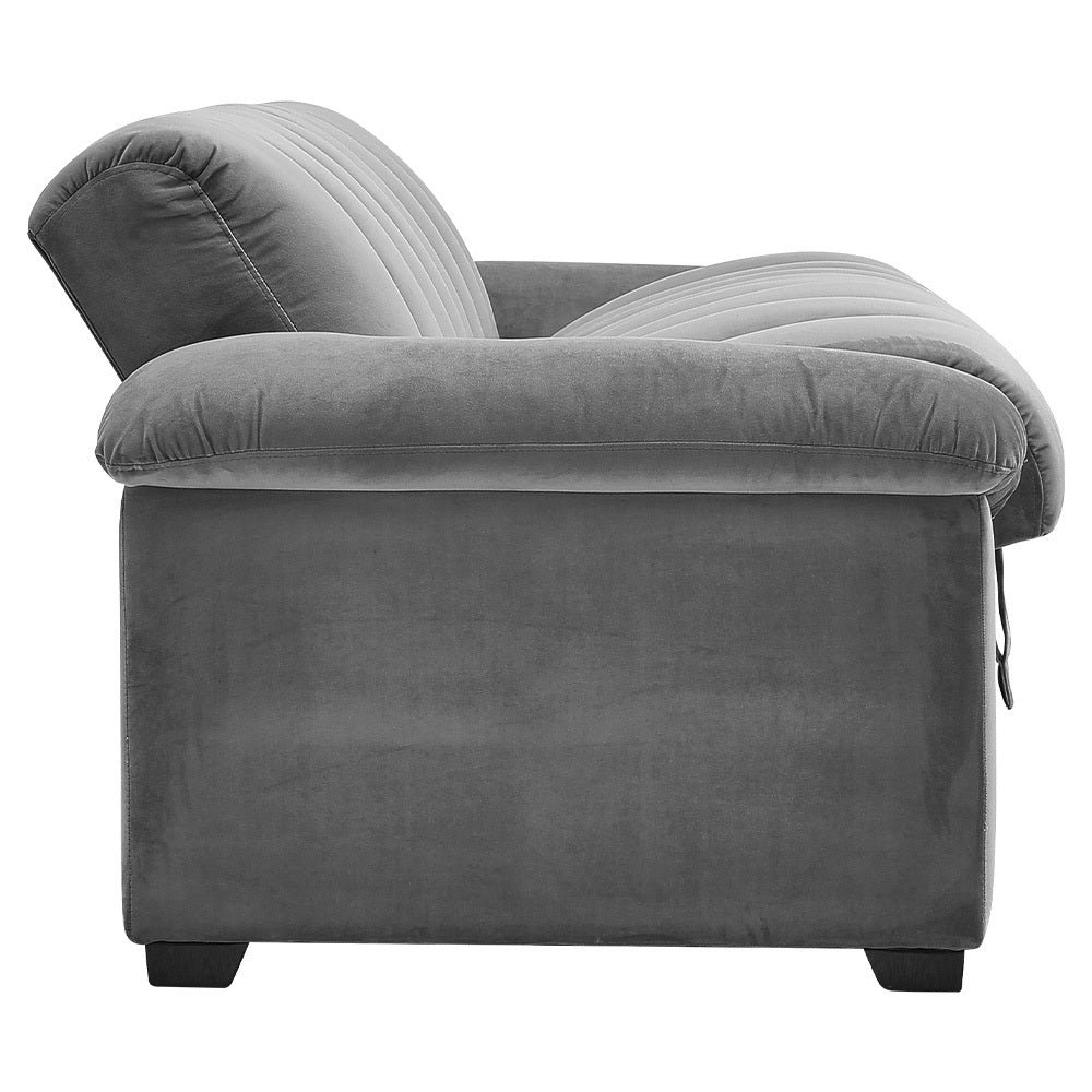 Grey Channel Sleeper Sofa Bed