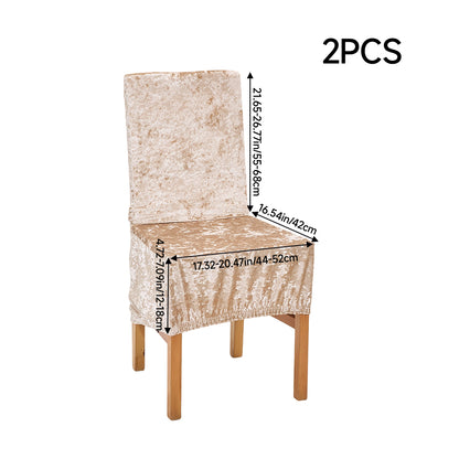 Set of 2 Elegant Dining Chair Covers with Elastic Band