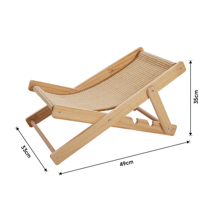 Pets Mood Sisal Cat Recliner Cat Bed for Scratching and Sleeping