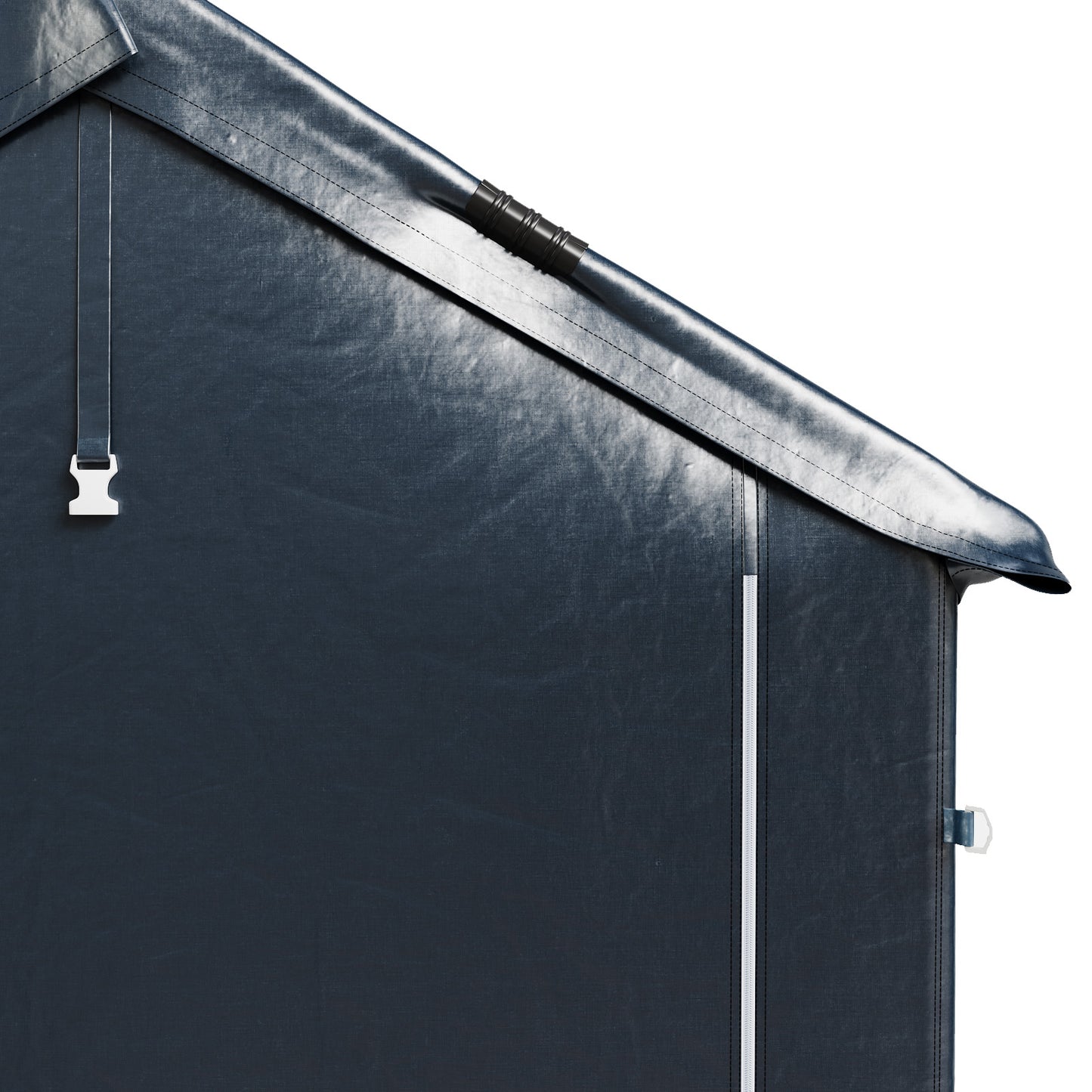 Dark Grey Outdoor Storage Shelter with Waterproof PE Cover