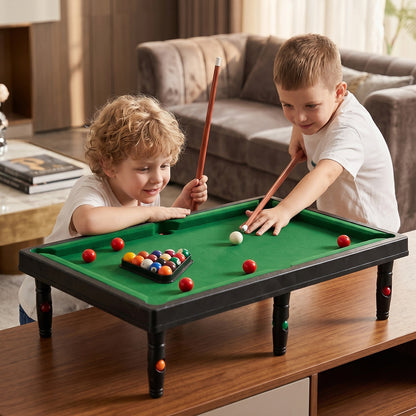 Mini Snooker & Pool Table Game Toy Set for Kids