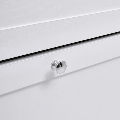 Wooden 2 Drawer Flip Down Shoe Cabinet