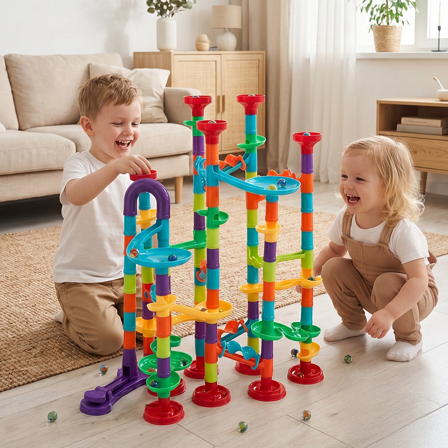 Marble Run Race Track Toy Set Construction Building Blocks Toys