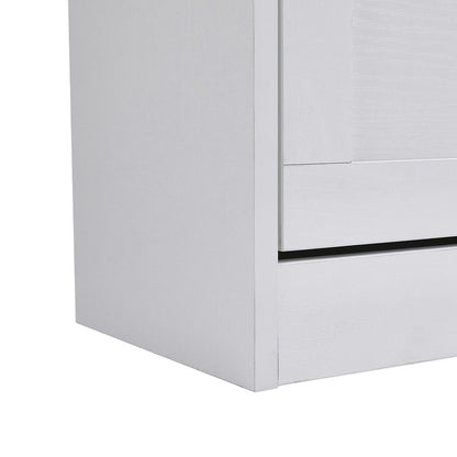 Wooden 2 Drawer Flip Down Shoe Cabinet