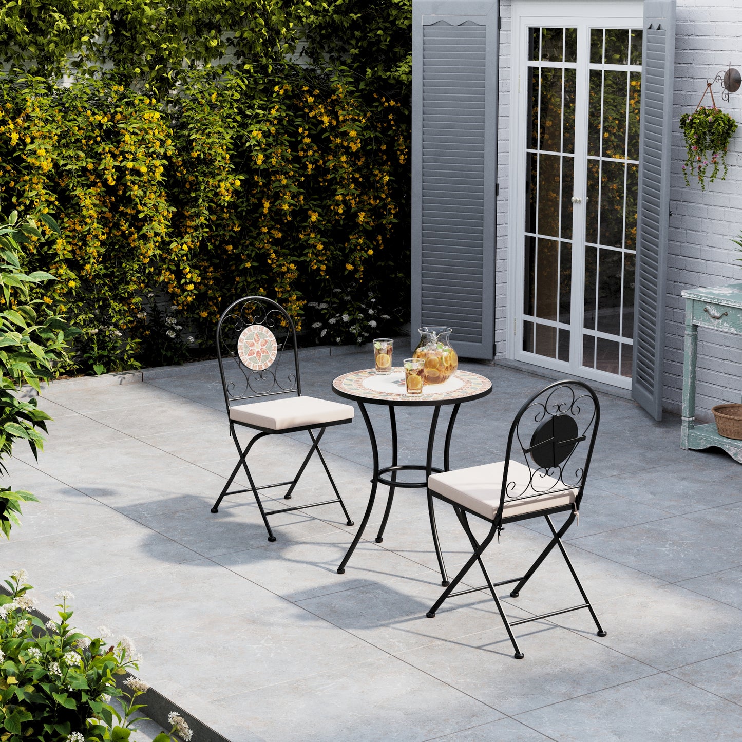 3-Piece Mosaic Garden Dining Set