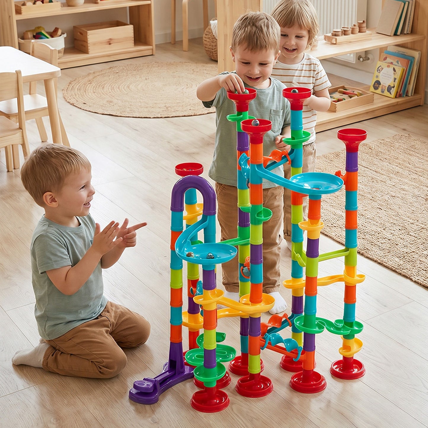 Marble Run Race Track Toy Set Construction Building Blocks Toys