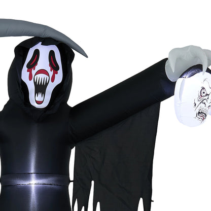 8 FT Halloween Inflatable Grim Reaper with LED Lights