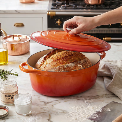 Enamelled Cast Iron Dutch Oven Pot for Bread Baking