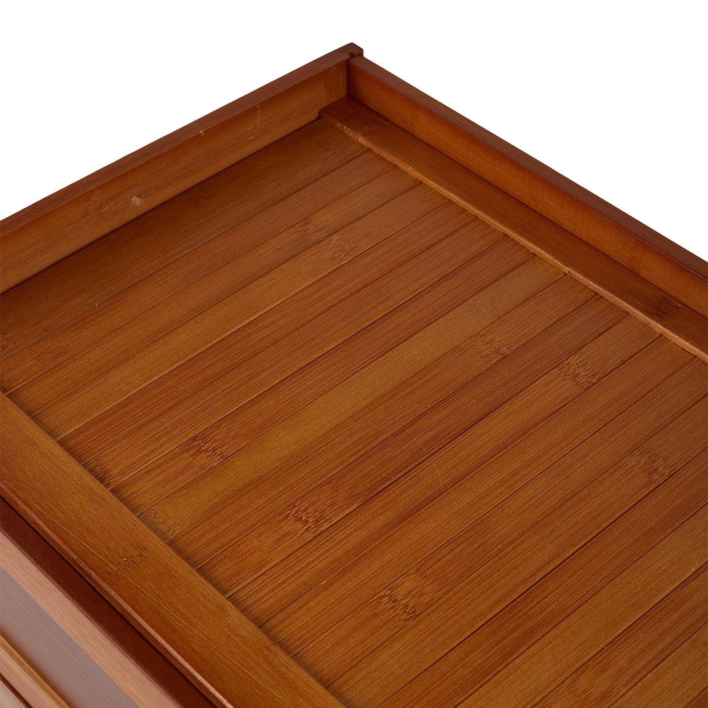 3-Tier Bamboo Shoe Storage Cabinet with Flip-Down Drawers
