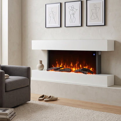 52inch Wall Mounted Electric Fireplace with Remote Control
