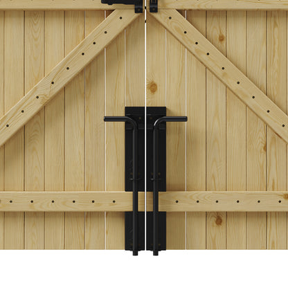 6ft x 6ft Heavy Duty Wooden Double Door with Reinforced Braces