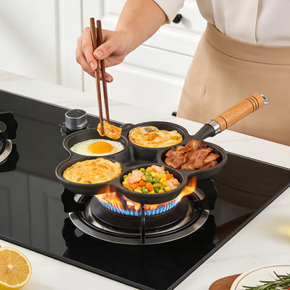 Non-stick 6-hole Cast Iron Egg Frying Pan