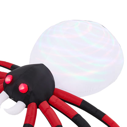 7 FT Halloween Inflatable Giant Spider with Built-in LED Lights