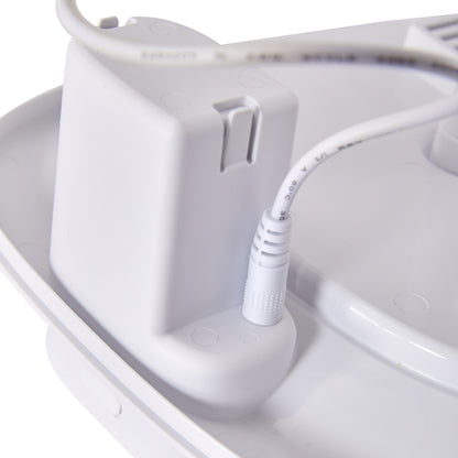 White Pet Water Fountain Ultra Quiet with Three Water Flow Modes