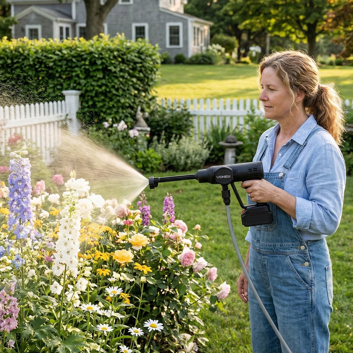 Electric Handheld Pressure Washer Cleaner with 2 Batteries