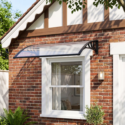 Transparent Outdoor Door Canopy Window Awning with Drainage Channel