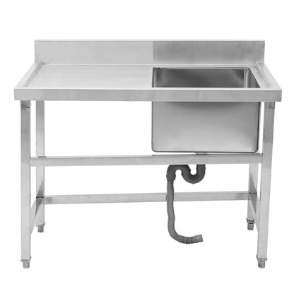 Commercial Stainless Steel Kitchen Single Bowl Sink