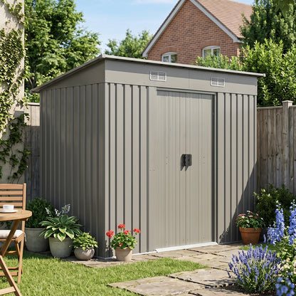 4x8FT Metal Garden Storage Shed