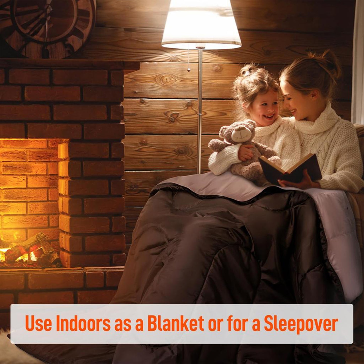 Large Double Sleeping Bag with Two Pillows