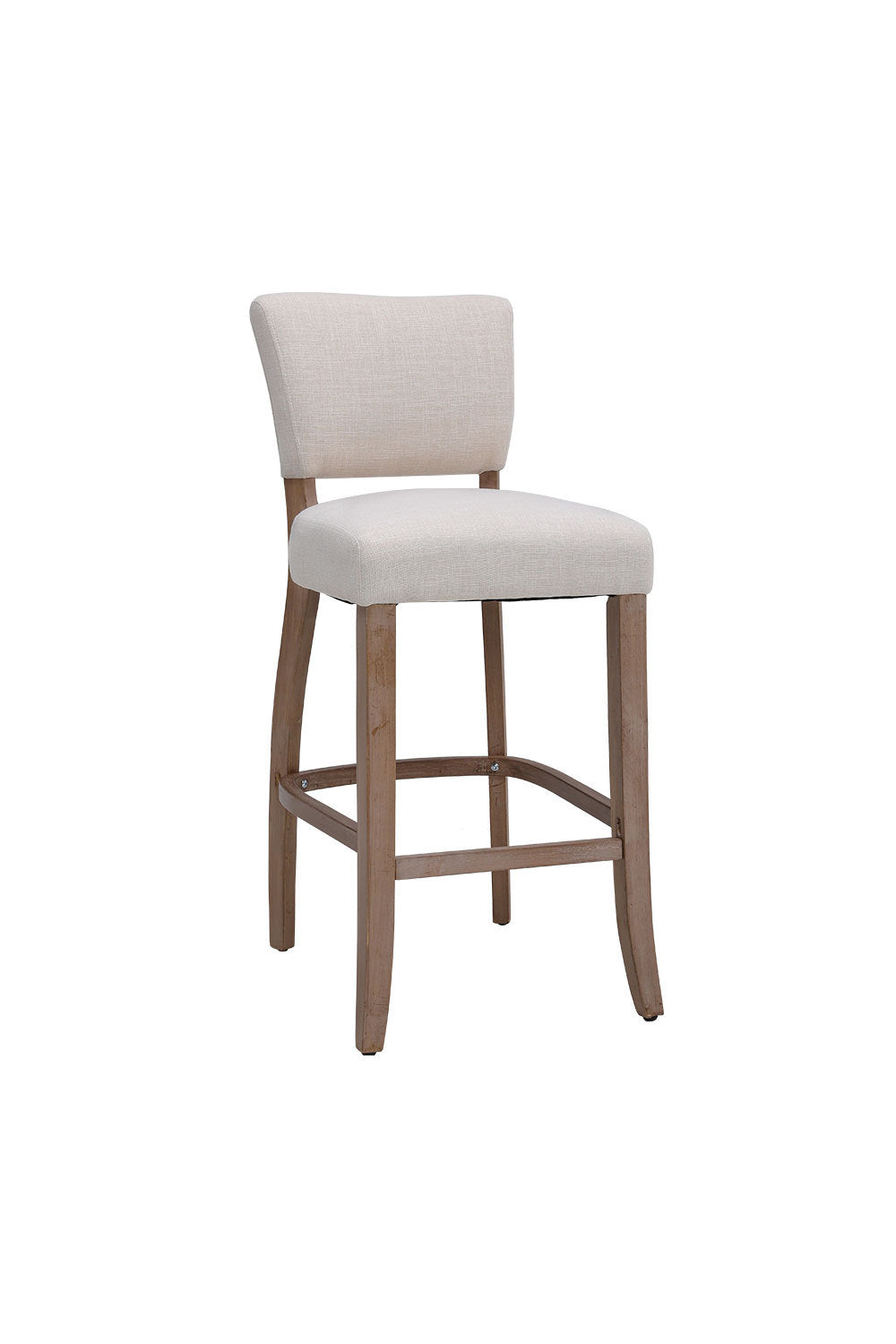 Set of 2 Linen Bar Stool Bar Height for Kitchen Island Cafe