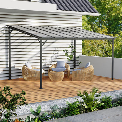 3X4.2M Wall-Mounted Patio Canopy