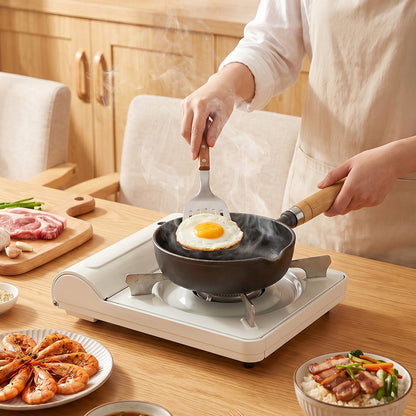 Frying Pan with Wooden Handle
