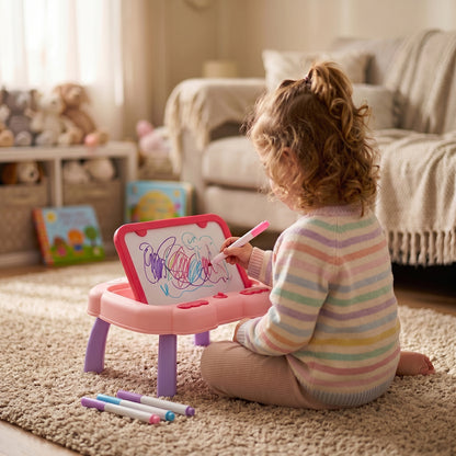Double-Sided Cartoon Magnetic Drawing Board for Kids