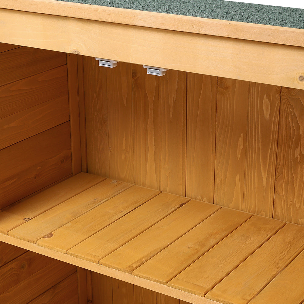 Outdoor Solid Wood Storage Cabinet