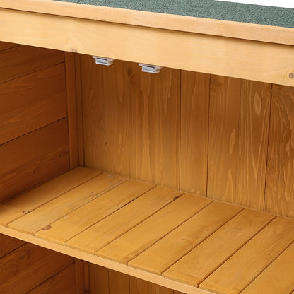 Outdoor Solid Wood Storage Cabinet