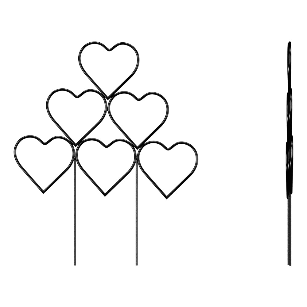 3Pcs Heart-Shaped Stackable Plant Climbing Trellises
