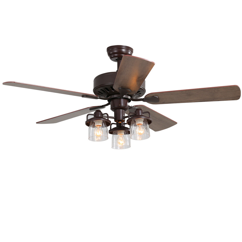 5-Blade Ceiling Fan Light with Remote