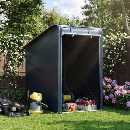Outdoor Garden Storage Shelter with Roll-Up Zipper Door