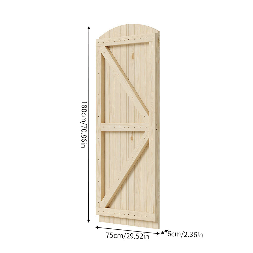 75cm Wide Arched Wooden Garden Gate 180cm High