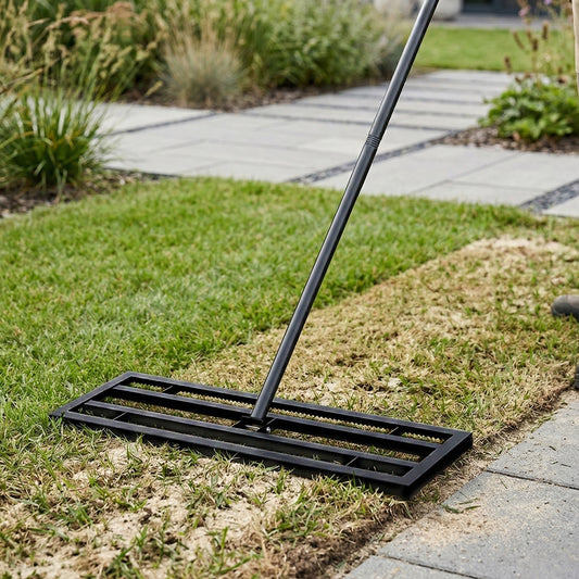 Garden Lawn Levelling Rake with Serrated Design