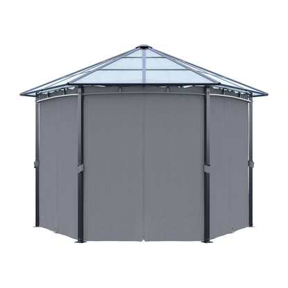 Dark Grey Aluminum & Steel Hexagonal Polycarbonate Canopy