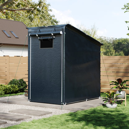 Outdoor Garden Storage Shelter with Roll-Up Zipper Door