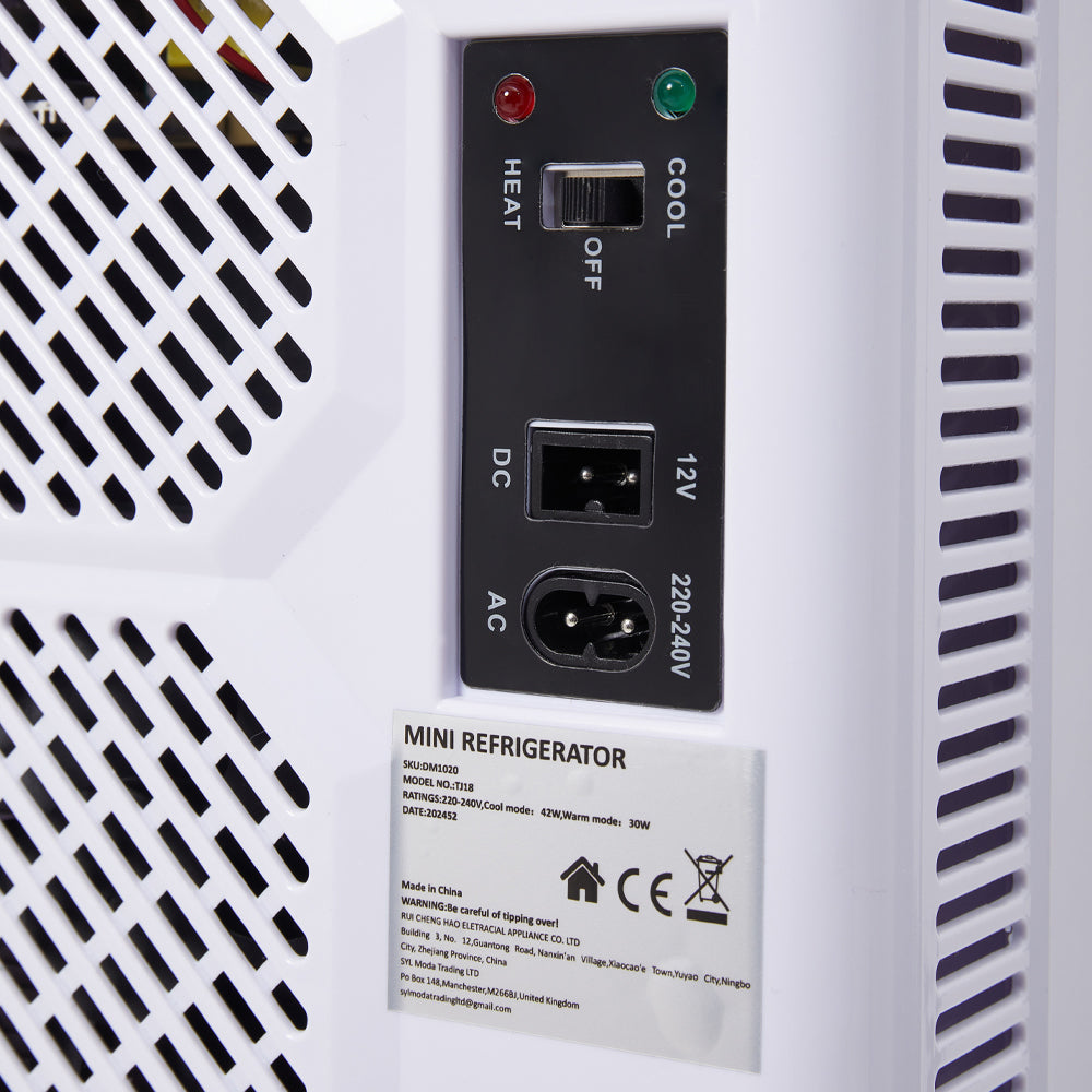 White 18L Dual-Use Mini Refrigerator