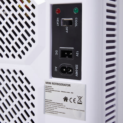 White 18L Dual-Use Mini Refrigerator