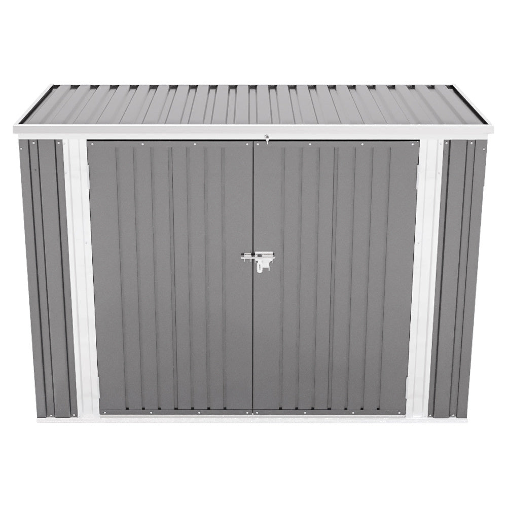 176CM Wide Metal Lockable Garden Wheelie Bin Storage Shed