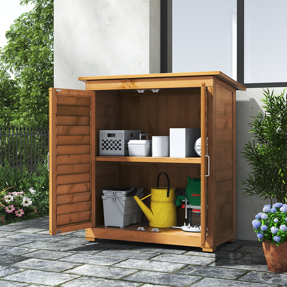 Outdoor Solid Wood Storage Cabinet