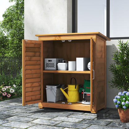 Outdoor Solid Wood Storage Cabinet